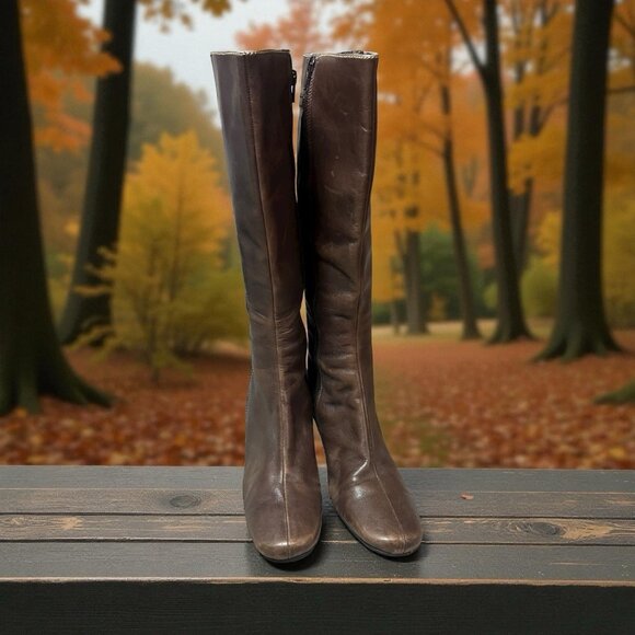 Ecco Bremen Womens Chocolate brown Tall Knee high boots size 41 EUR Size 10 US - Picture 2 of 4